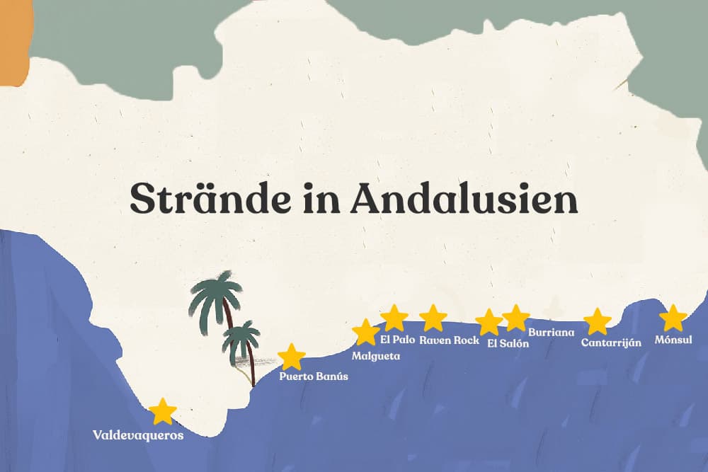 Malaga strand karte.