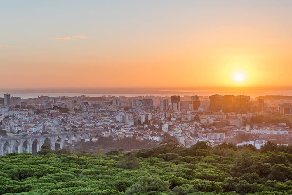 Por do sol Monsanto, Lisboa.